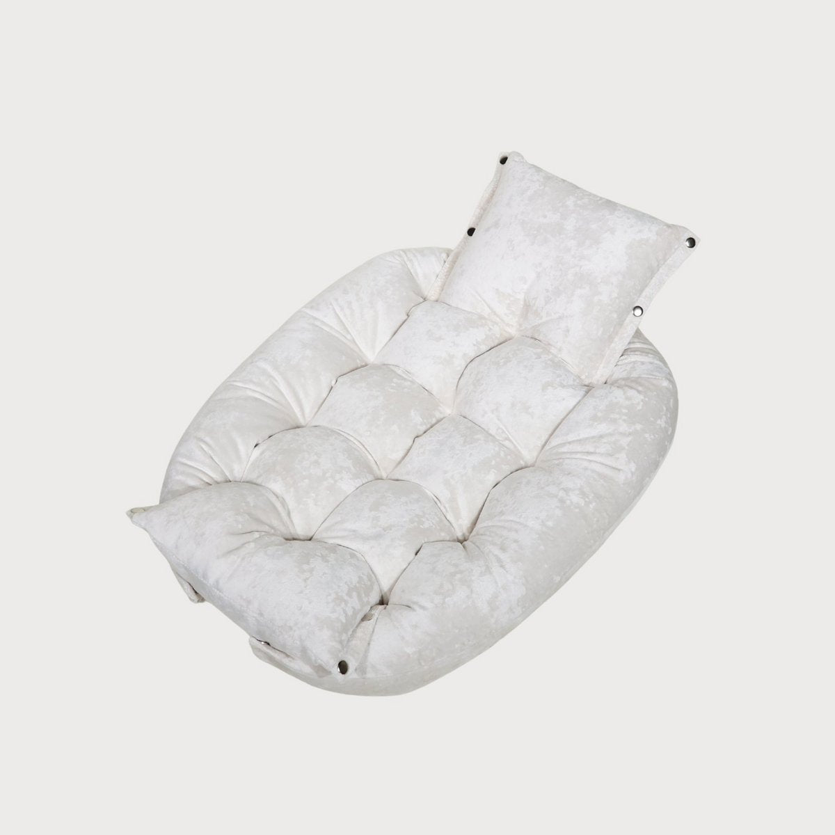 Lit pour chien transformable MALIBU – Velours marbre beige clair