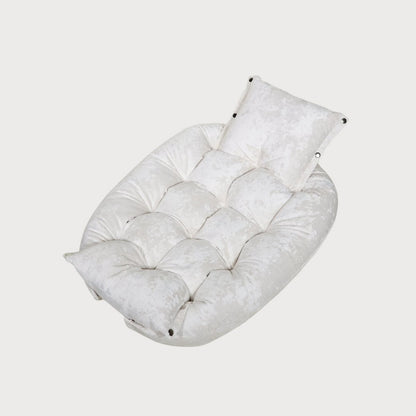 Lit pour chien transformable MALIBU – Velours marbre beige clair