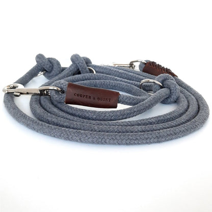 Laisse réglable pour chien Just Cotton – Gris