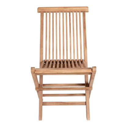 Chaise pliante Toledo en teck massif – vue de face