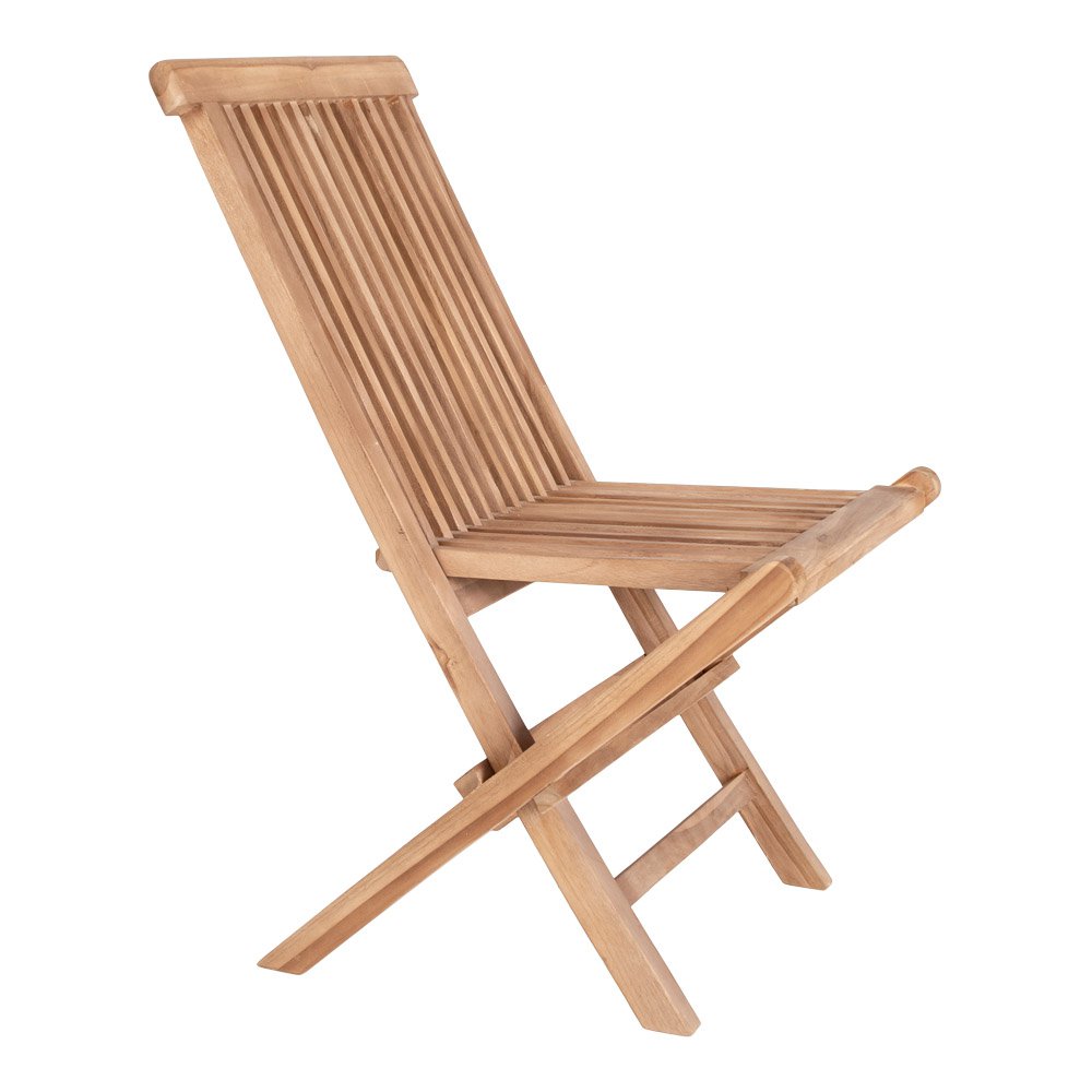 Chaise pliante Toledo en teck massif – vue arrière gauche