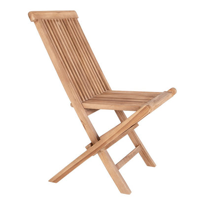 Chaise pliante Toledo en teck massif – vue arrière gauche