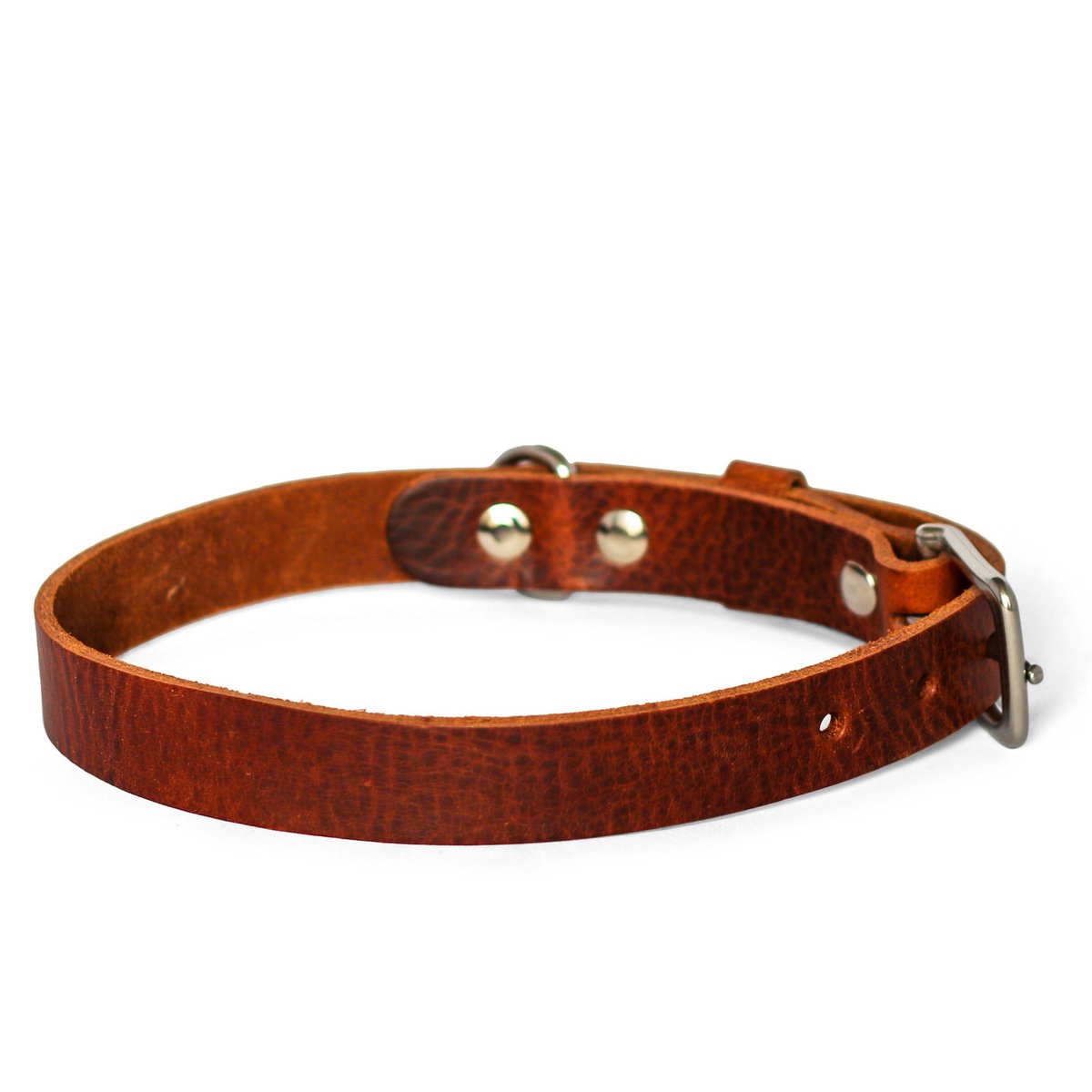 No Fuss – Collier pour chien en cuir marron