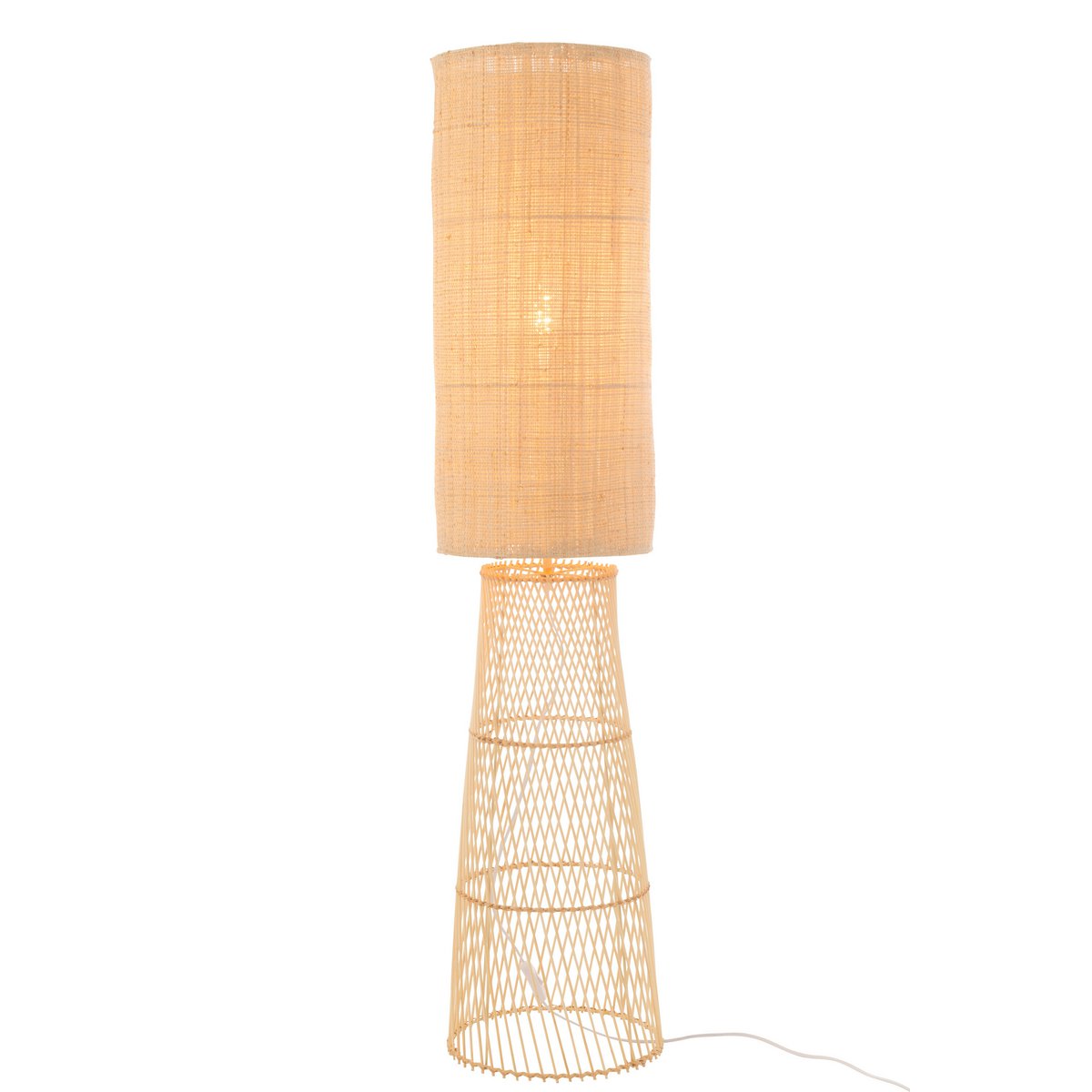 J-Line Lampe Chambre Lin/Bambou Naturel