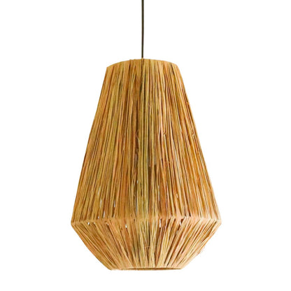 Suspension ENDAH en raphia naturel – fond blanc