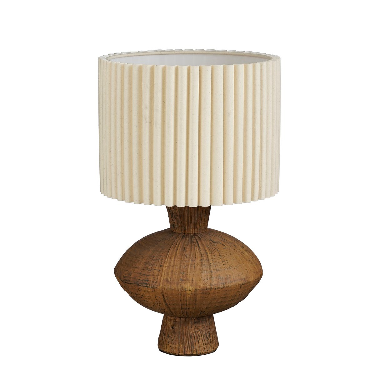 Lampe de table Frey marron et crème – fond blanc
