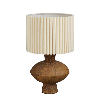 Lampe de table Frey marron et crème – fond blanc