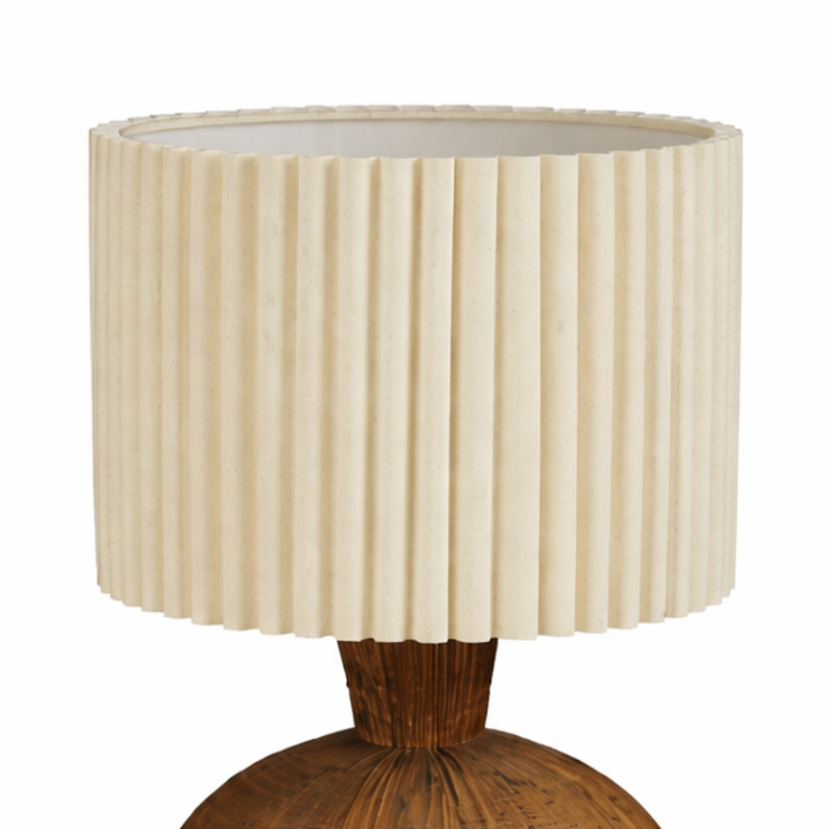 Lampe Frey – détail abat-jour plissé crème
