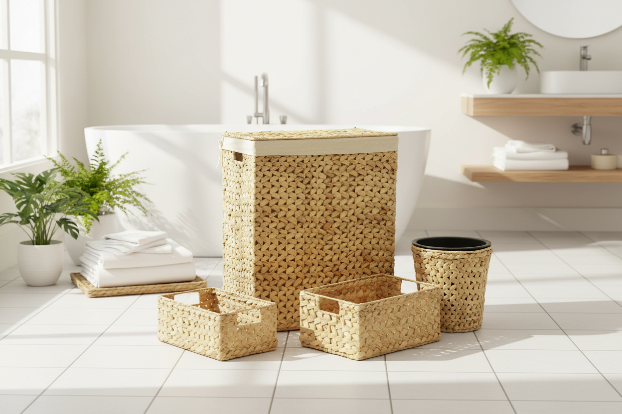 Ensemble salle de bain jacinthe d’eau - ambiance spa naturel
