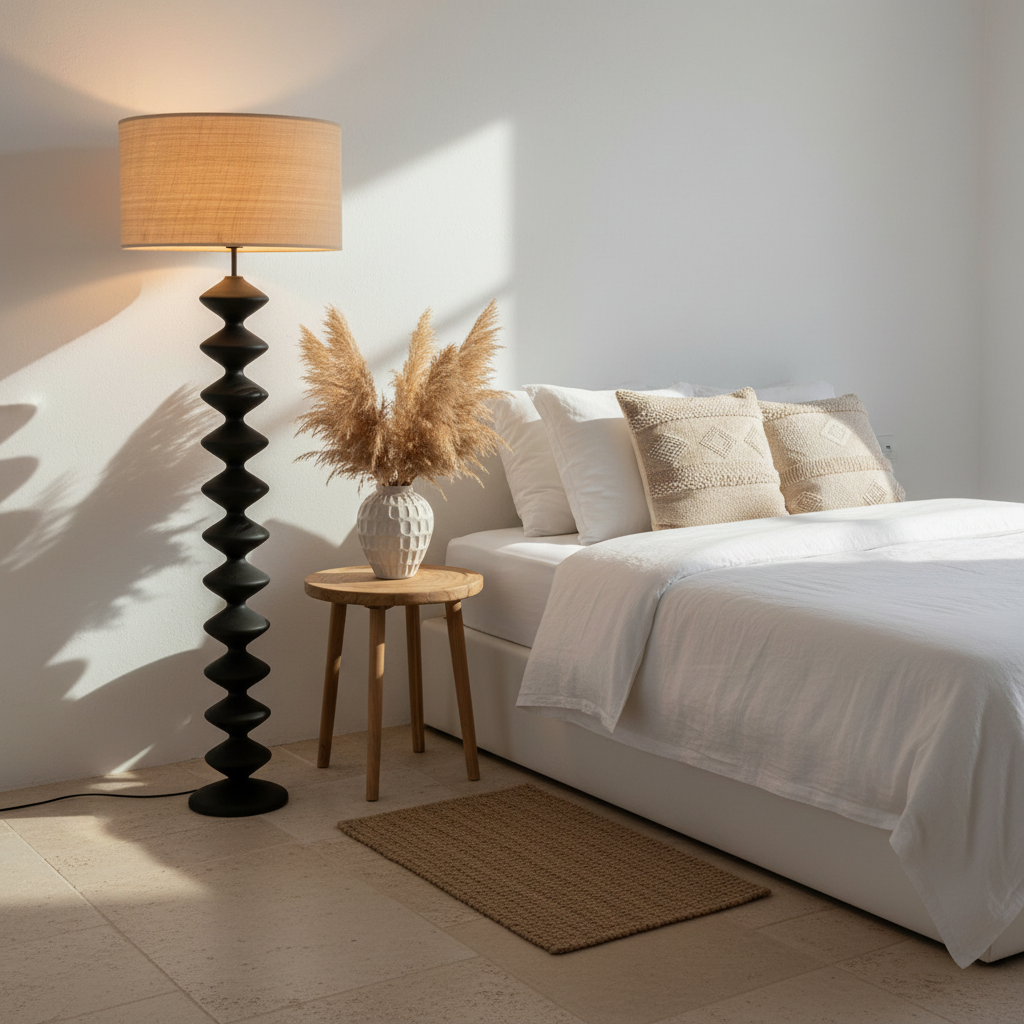 Lampadaire Caterpillar ambiance chambre