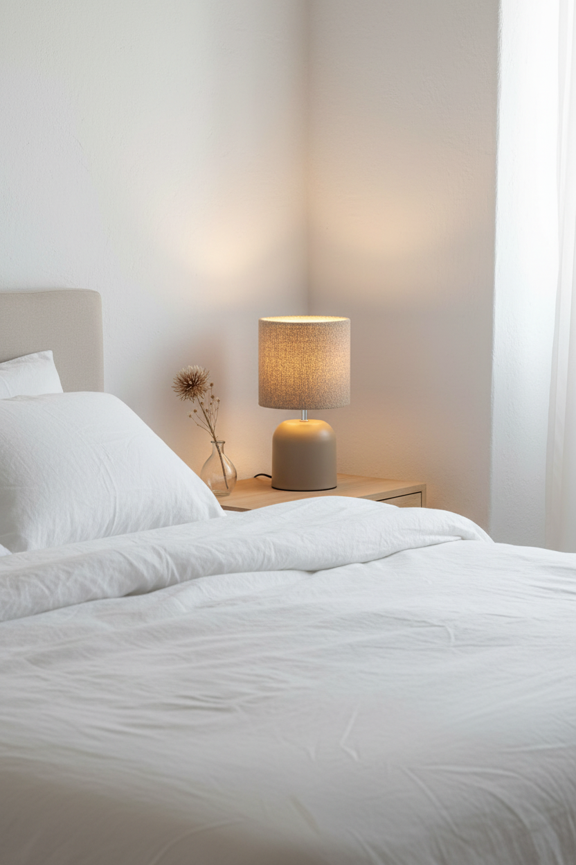 Lampe Morlet – ambiance lifestyle table de chevet chambre méditerranéenne