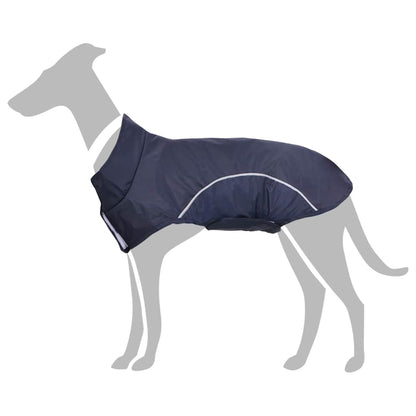 Imperméable pour chien bleu marine taille M, vue de profil