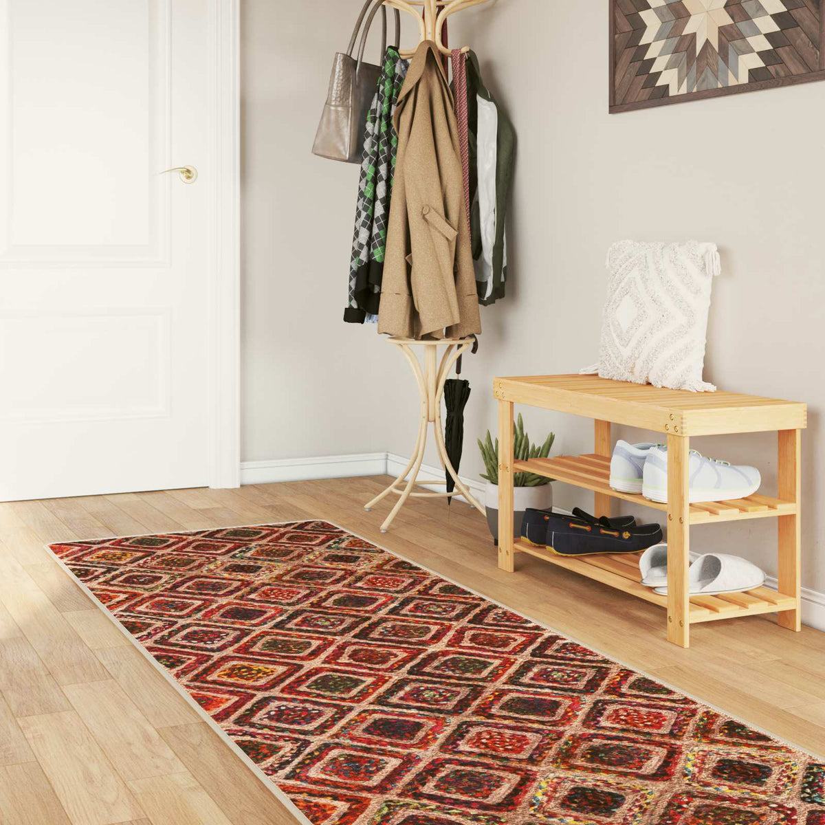 MARSA – Tapis de couloir multicolore 80 × 350 cm