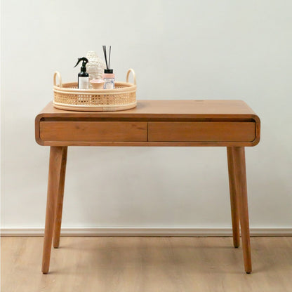 Plateau Neira en rotin – ambiance console bois