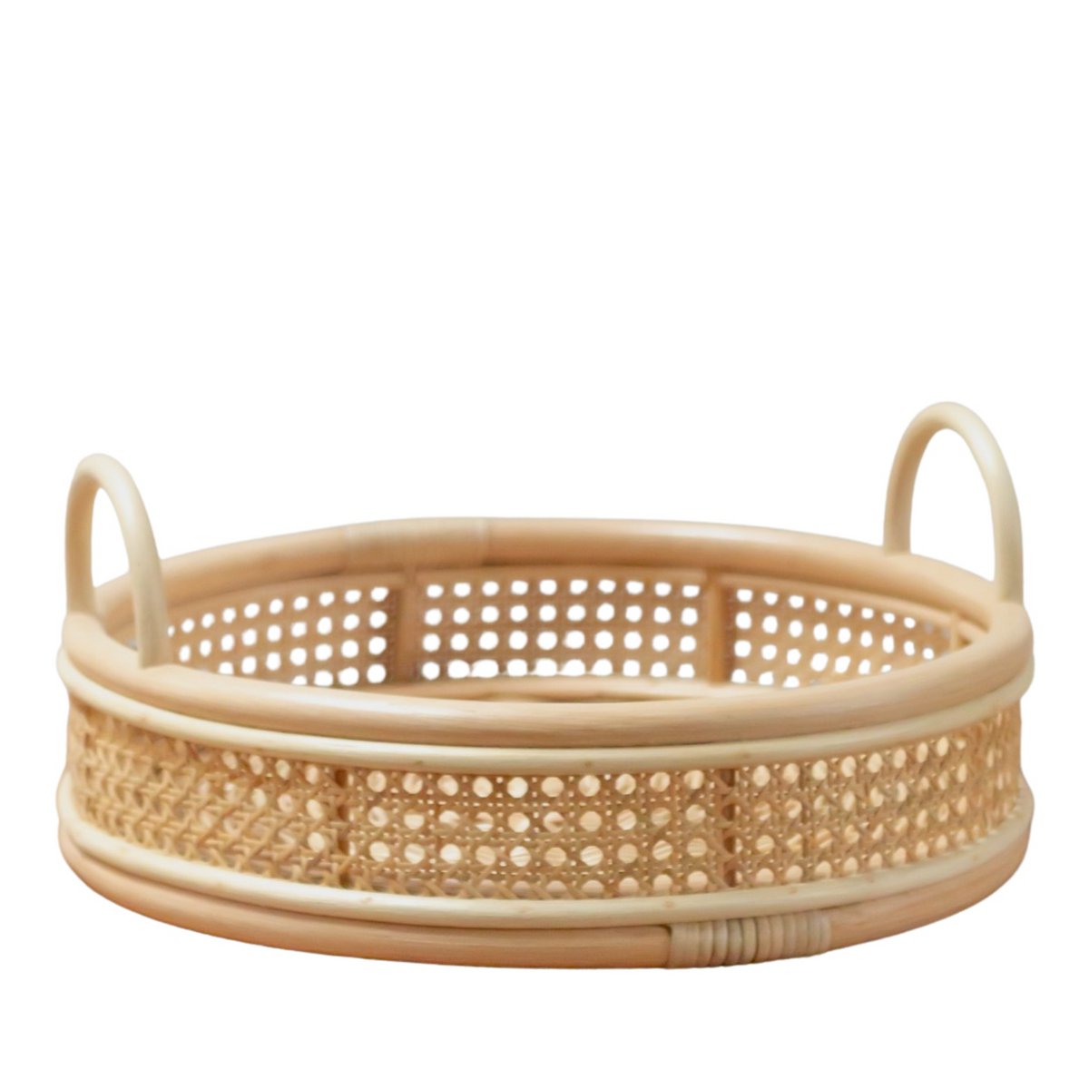 Plateau Neira en rotin naturel – fond blanc