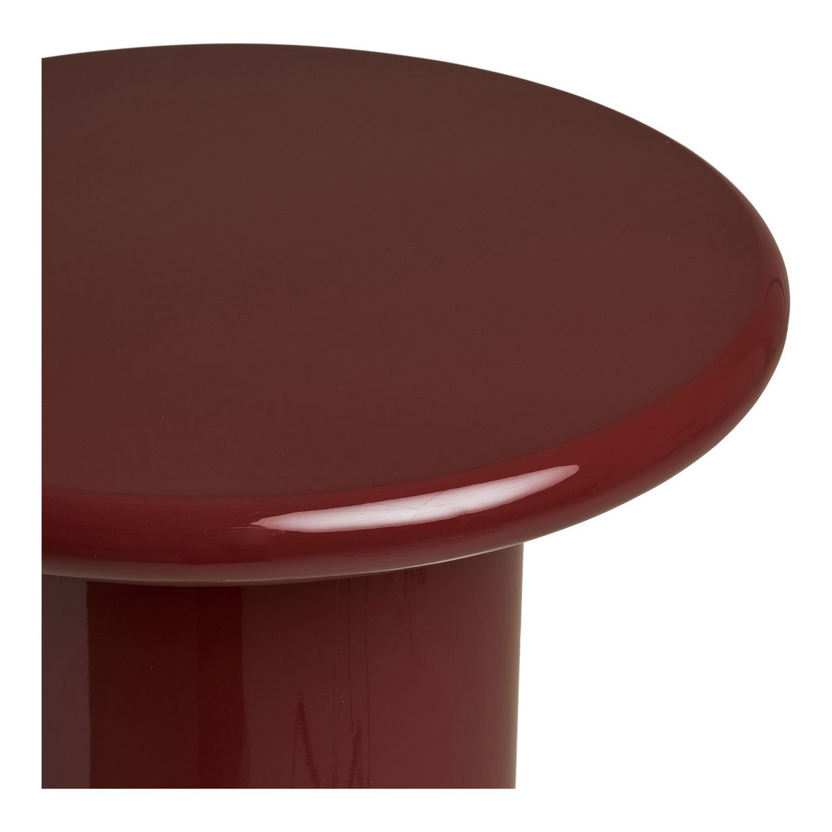 Table Otago bordeaux – détail plateau laqué brillant