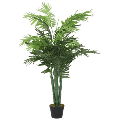 Palmier artificiel 80 cm 18 feuilles en pot noir – fond blanc