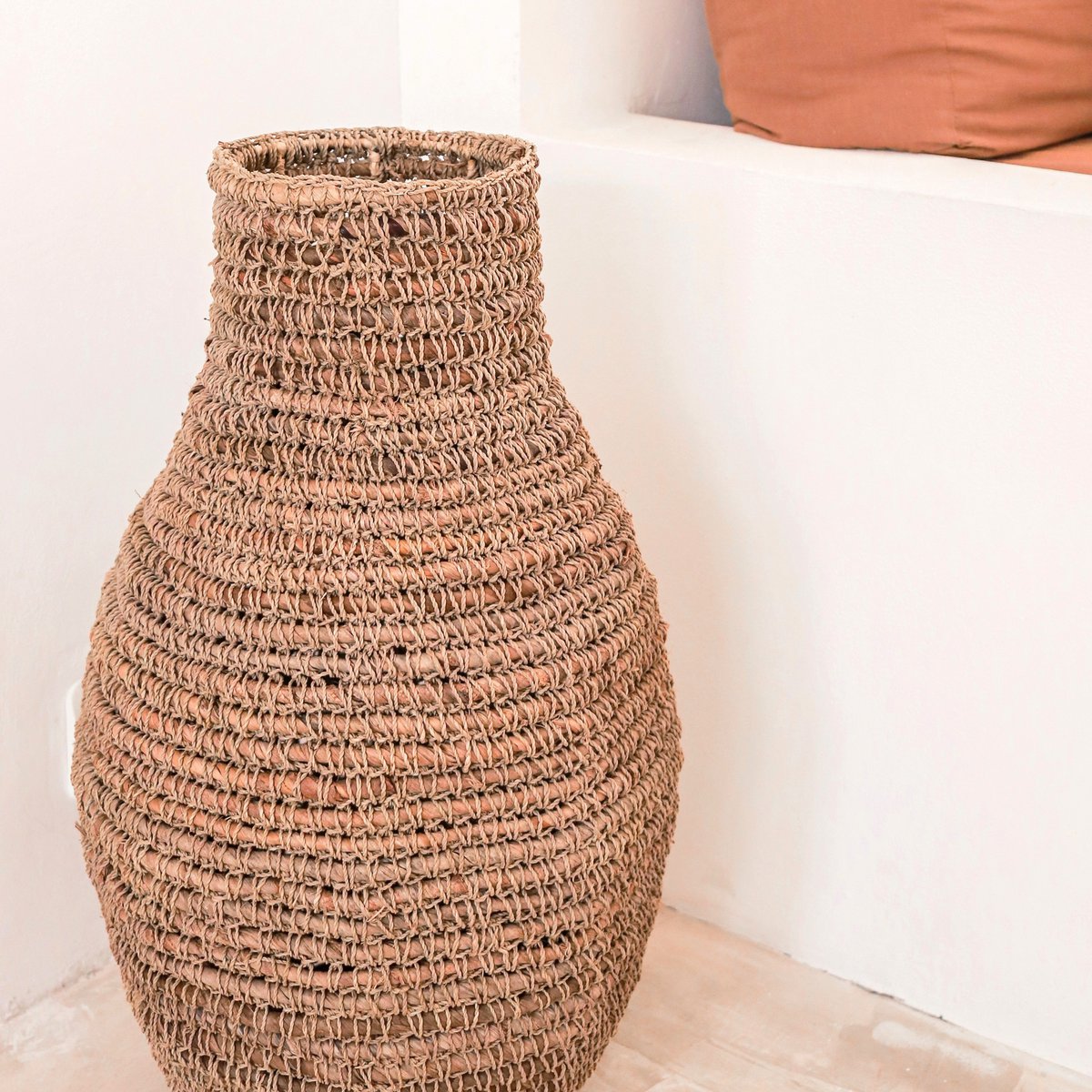 Vase Sakra en fibres naturelles – vue de dessus ouverture