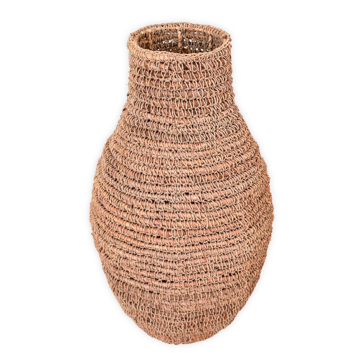 Vase Sakra en fibres naturelles – fond blanc