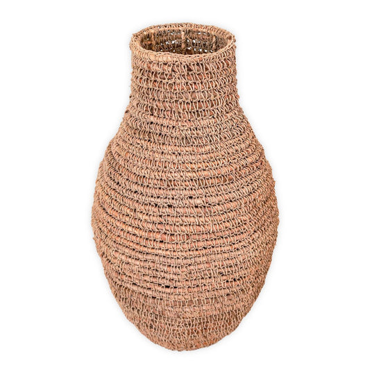 Vase Sakra en fibres naturelles – fond blanc
