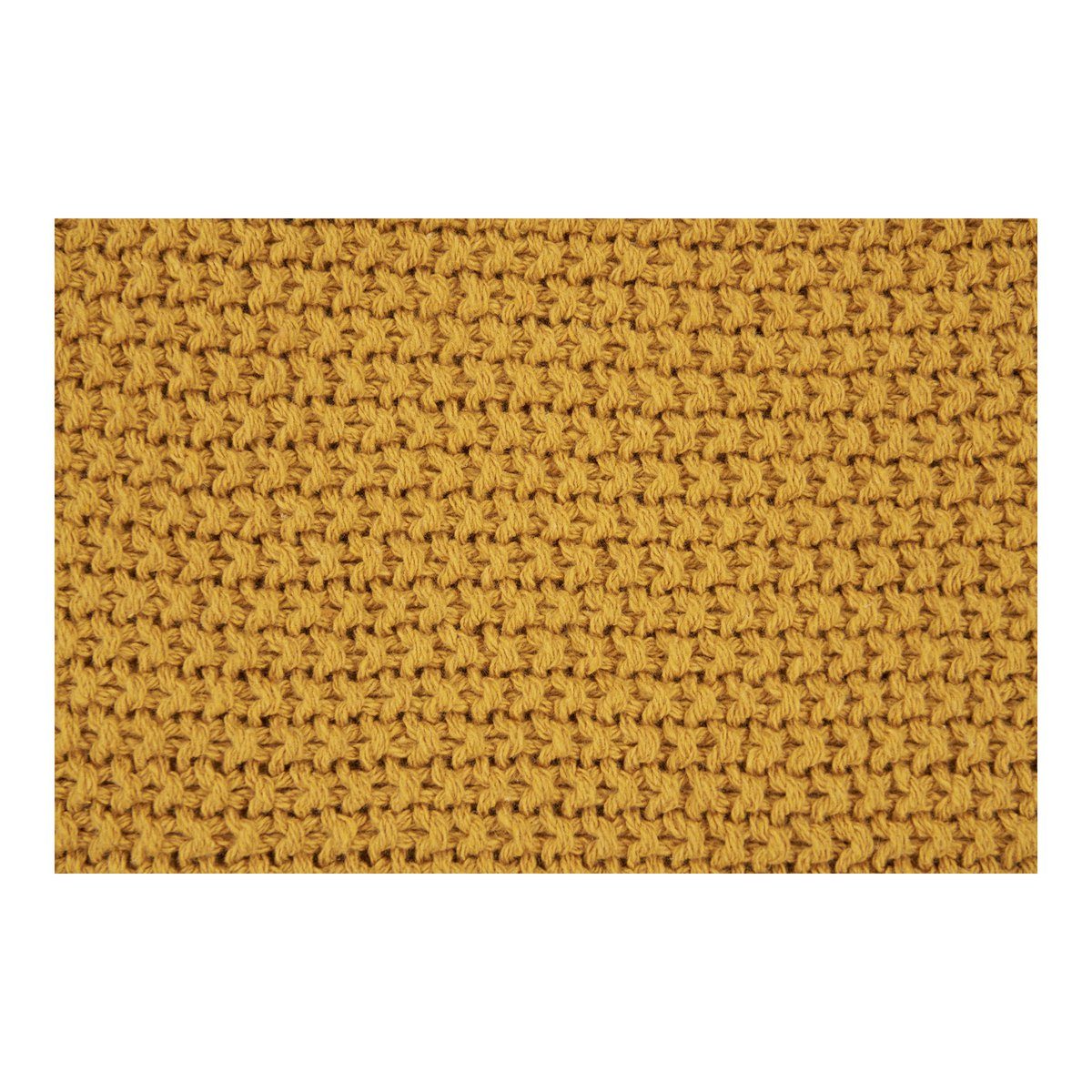 Plaid Santos détail texture tricotée ocre