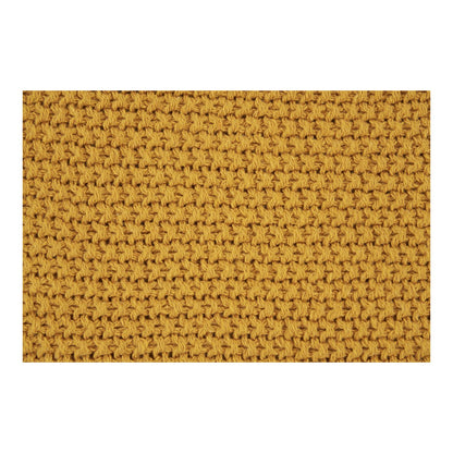 Plaid Santos détail texture tricotée ocre