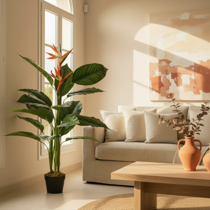 Strelitzia salon zoom carré