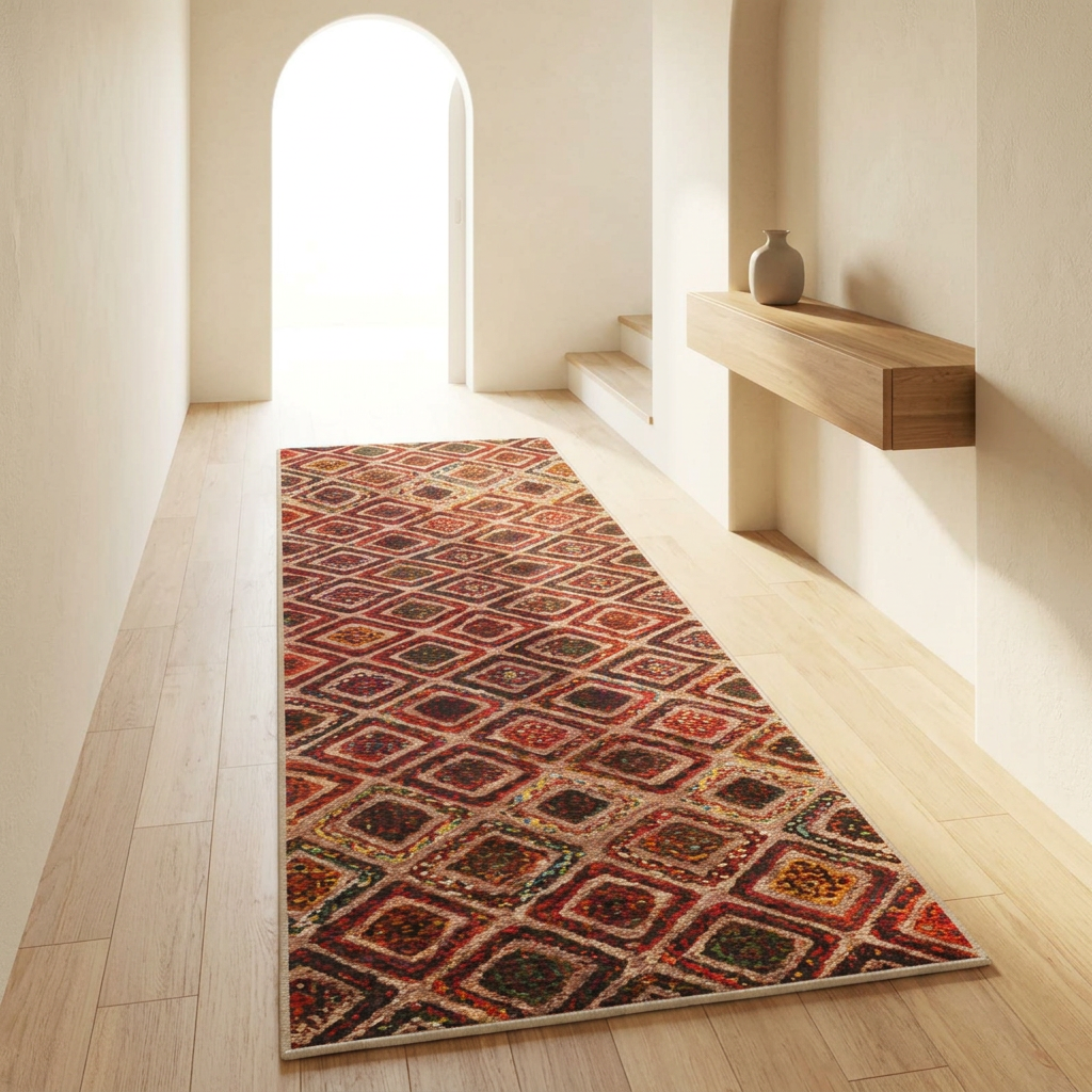 Tapis MARSA multicolore dans un couloir lumineux