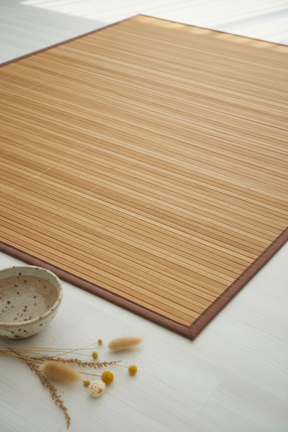 Tapis texture bambou zoom