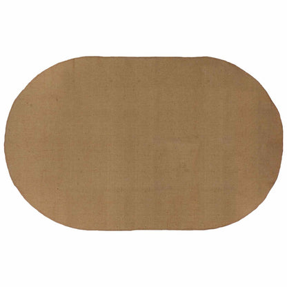 Tapis allongé en jute naturel aux extrémités arrondies, 152 × 245 cm